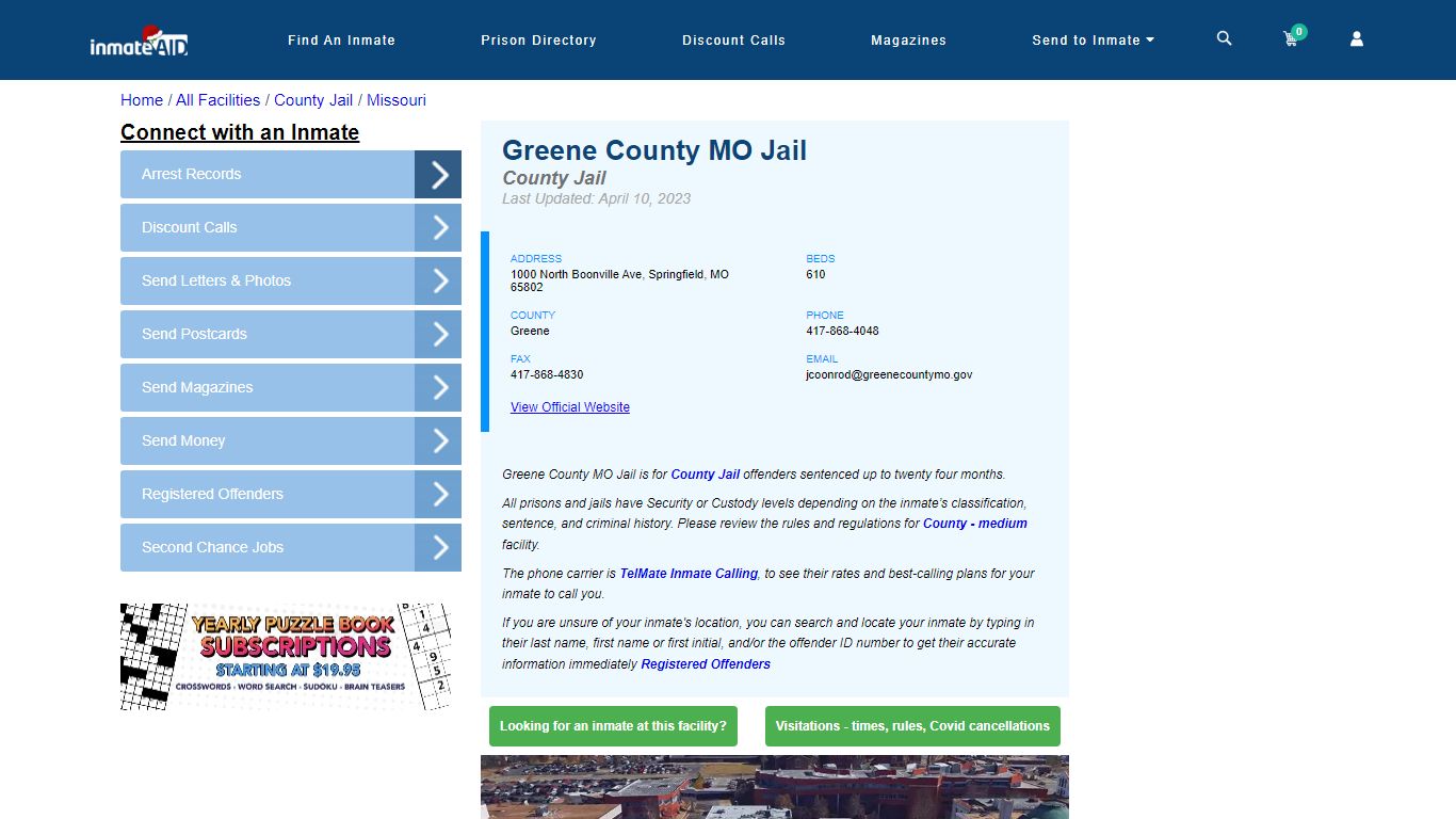 Greene County MO Jail - Inmate Locator - Springfield, MO
