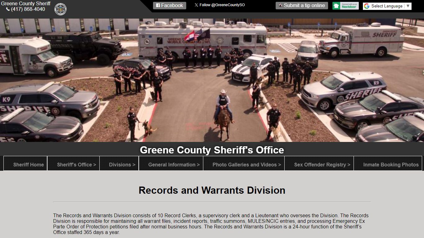 Records and Warrants Division - Greene County, Missouri